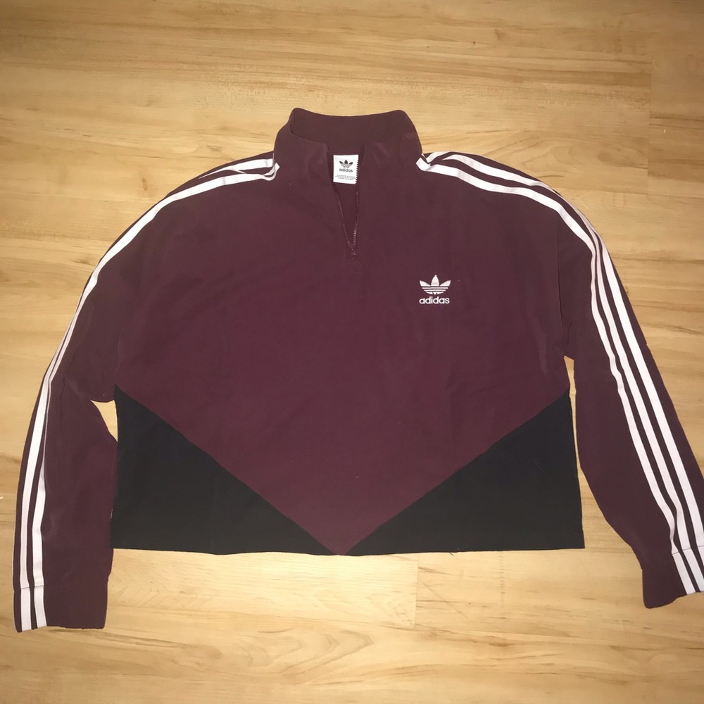 adidas cropped windbreaker NWOT